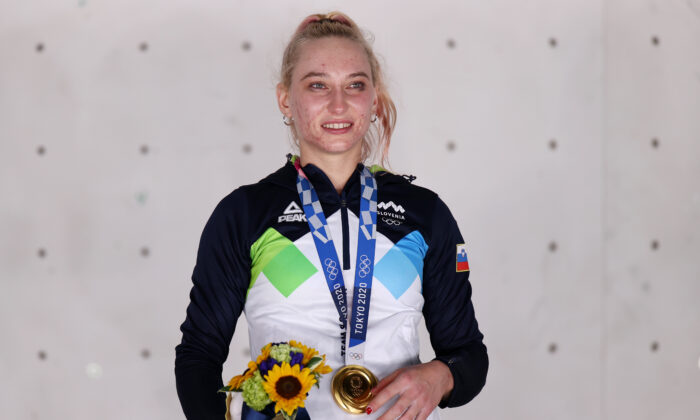 Slovenias Garnbret Clinches First Gold Medal In Womens Climbing The