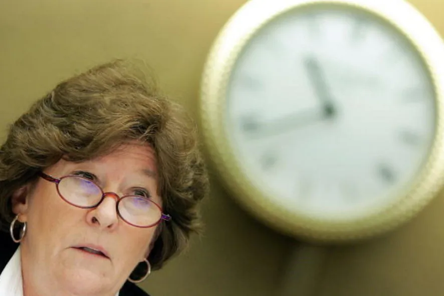 United Nations High Commissioner for Human Rights Louise Arbour gives her speech at the opening of the second session of the Human Rights Council, September 18, 2006 at the United Nations (UN) Office in Geneva. (Fabrice Coffrini/AFP/Getty Images)