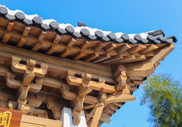 Dougong or interlocking brackets are a feature of traditional Chinese building