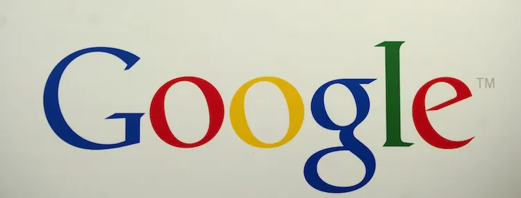 A picture of Google logo during a press announcement at Google headquarters in New York, May 21, 2012. (Emmanuel Dunand/AFP/GettyImages)