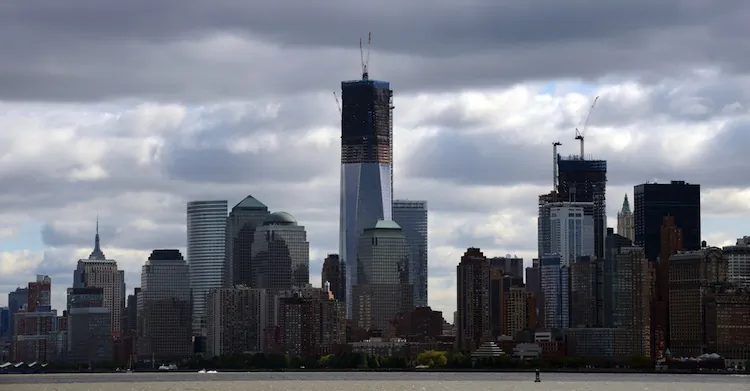 The lower Manhattan skyline on April 27. The rise in New York City real estate prices continued in the second quarter of 2012, with the Bronx being the exception. (Don Emmert/AFP/Getty Image)
