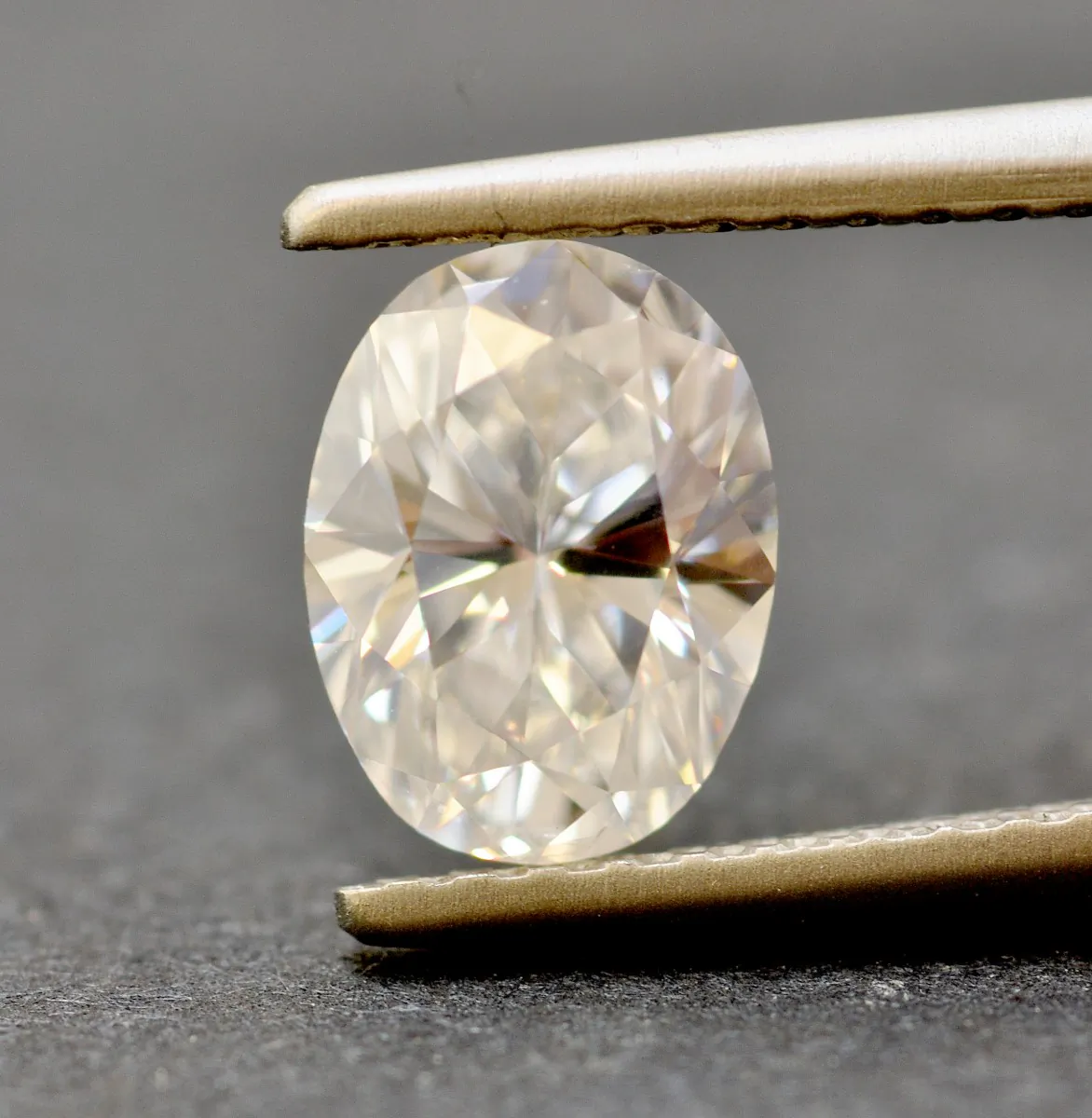 This oval diamond was graded F color, I1 (Included) Clarity by the Gemological Institute of America, but D color VS2 (Very Slightly Included) by the European Gemological Laboratory, enabling it to sell for 70 percent more. (Courtesy of Truth About Diamonds)