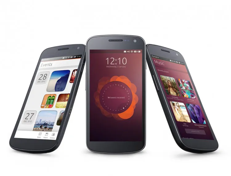 A concept rendering of Ubuntu phone OS on smartphones. Ubuntu Edge has broken records bringing in $10.3 million in crowdfunding so far. (Courtesy of Canonical Ltd.)