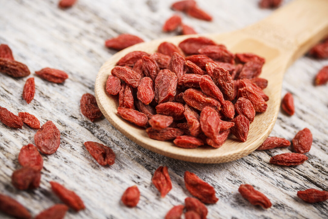 Goji berries are an accessible, tasty herb that can be eaten plain, added to recipes or smoothies, or made into tea.(Grafvision/Photos.com)