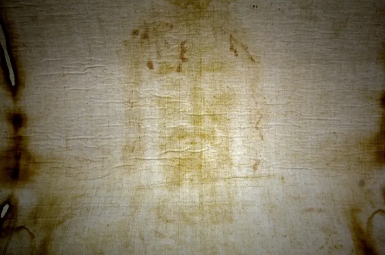 An exact copy of the Shroud of Turin is displayed at the chapel of the Catholic Armenian patriarch’s residence in an east Beirut neighborhood on Sept. 30, 2010. (Joseph Eid/AFP/Getty Images)