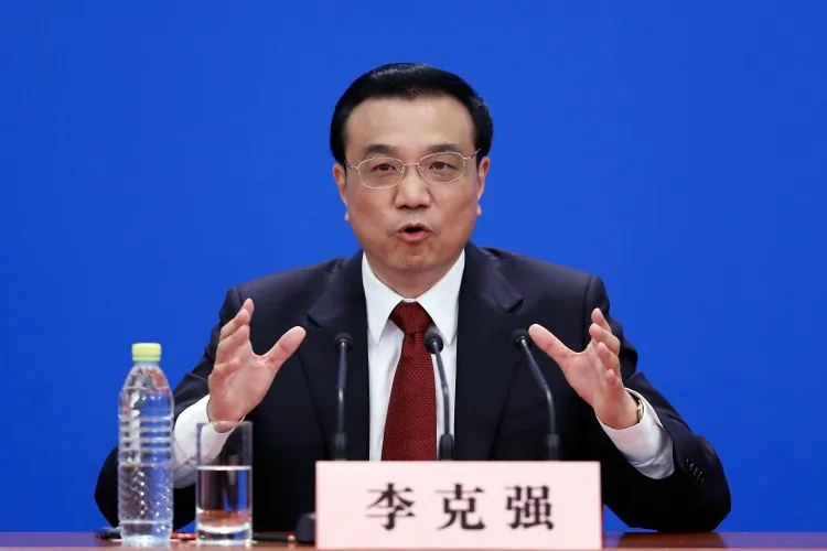 Chinese Premier Li Keqiang speaks at his first press conference at the Great Hall of the People in Beijing on March 17, 2013. (Lintao Zhang/Getty Images)
