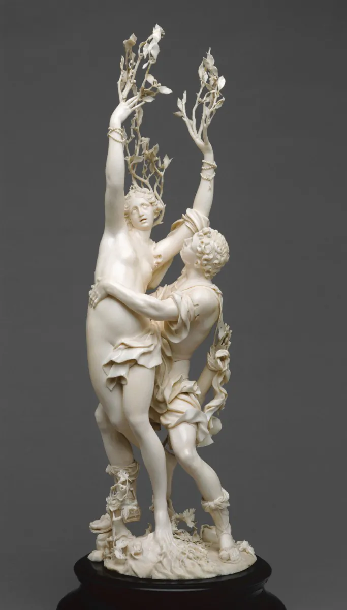 Apollo and Daphne by Jacob Auer, ivory, Vienna, circa 1688/90. (Courtesy Kunsthistorisches Museum, Wien)