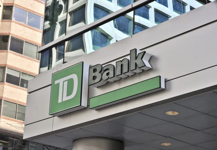 Toronto-Dominion Bank is one of six top Canadian banks that will be subjected to higher capital levels than other banks, in an announcement on March 26, 2013, by the Office of the Superintendent of Financial Institutions, which identified them as being big enough that their failure is capable of triggering a financial crisis. (Karen Bleier/AFP/Getty Images)