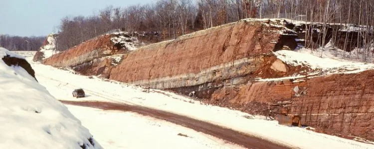 Back to the future? Ancient rocks in Hartford Basin, Conn., offer a look into geologic time. (Terrence Blackburn and Paul Olsen)