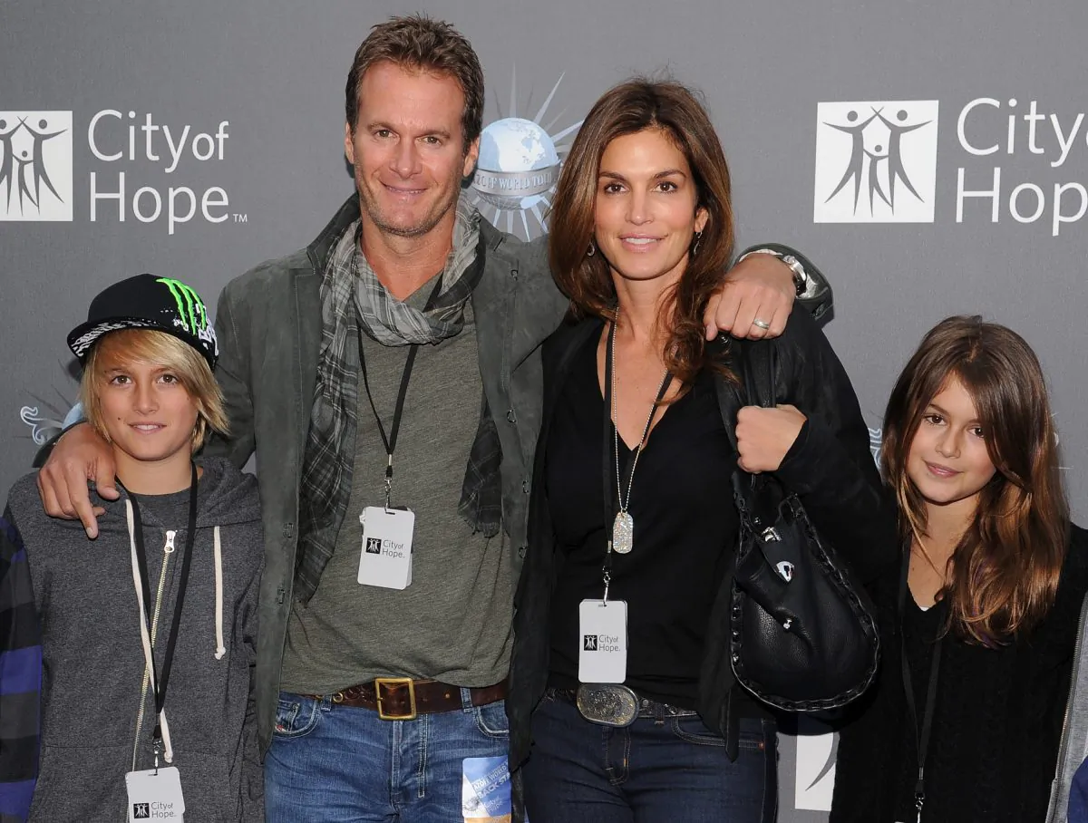 Rande Gerber and Cindy Crawford arrive with childern Presley Walker Gerber (R) and Kaia Jordan Gerber (L) for an event in 2011. (John Sciulli/Getty Images For City of Hope)