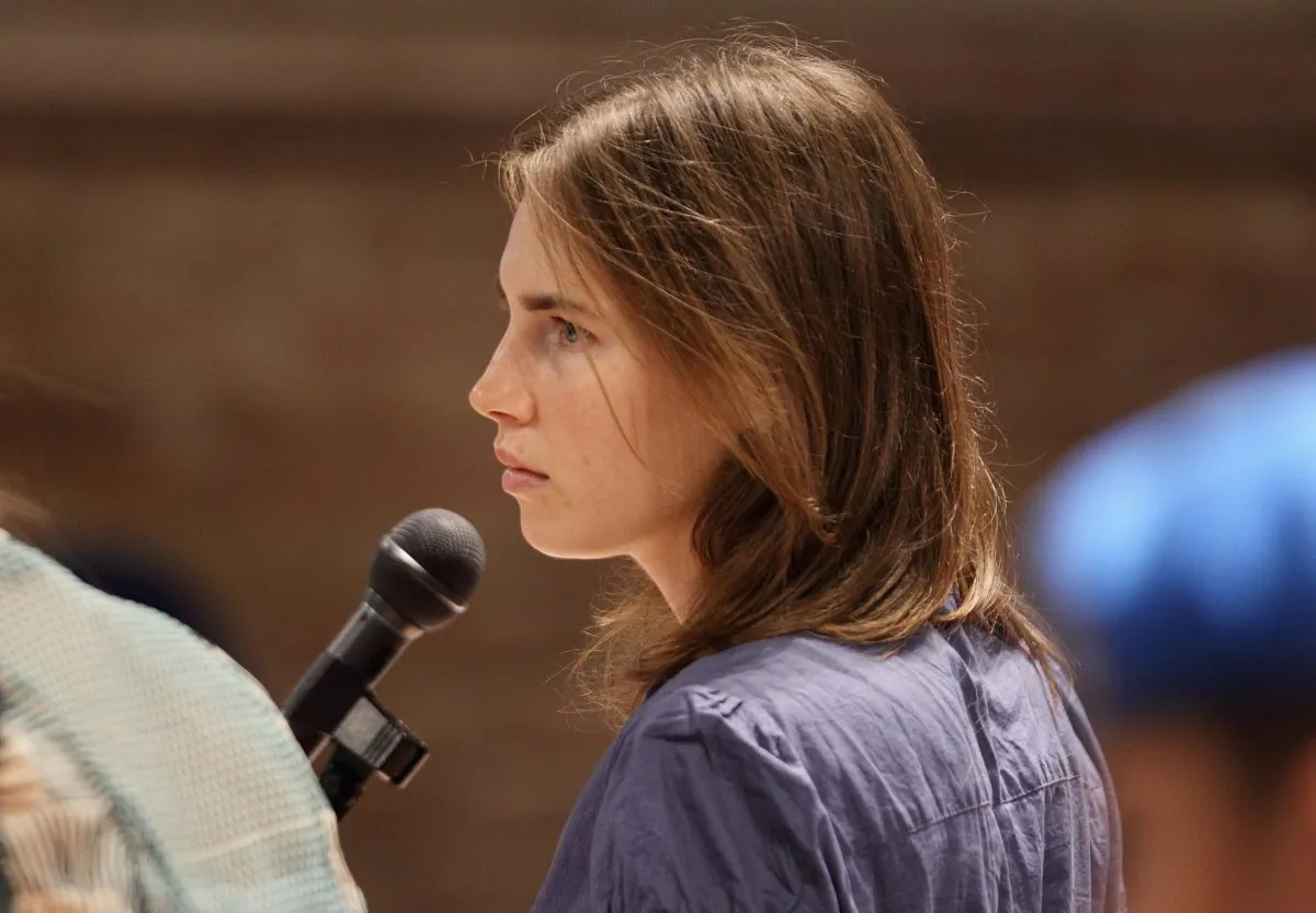Amanda Knox attends her appeal hearing at Perugia's Court of Appeal on September 30, 2011 in Perugia, Italy. (Oli Scarff/Getty Images)