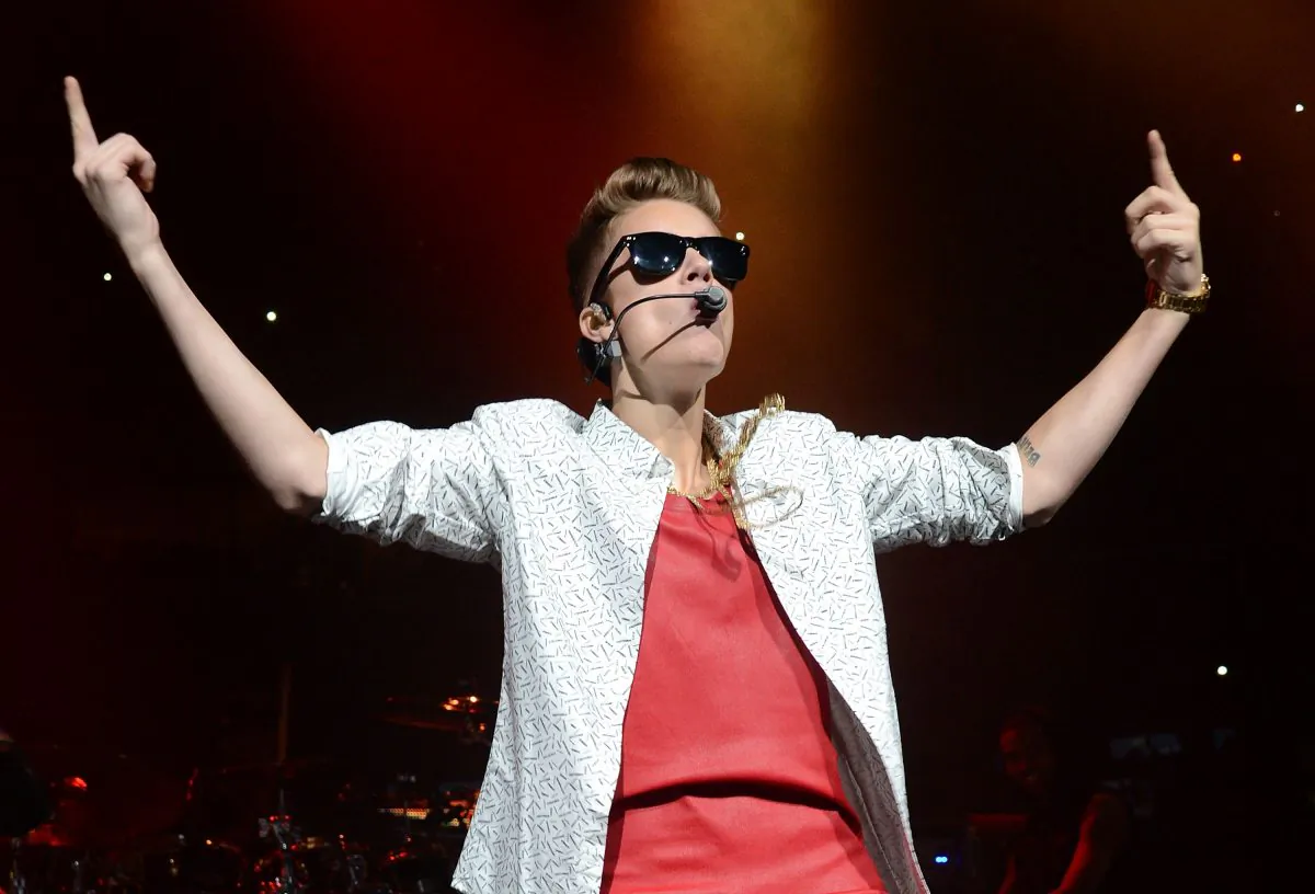 Singer Justin Bieber performs onstage in December 2012. A performance in Oman has been canceled. (Jason Kempin/Getty Images for Jingle Ball 2012)