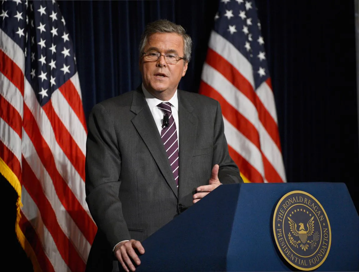 Former Florida Governor Jeb Bush speaks at the Reagan Library after autographing his new book 'Immigration Wars: Forging an American Solution' on March 8, 2013 in Simi Valley, California. (Kevork Djansezian/Getty Images)
