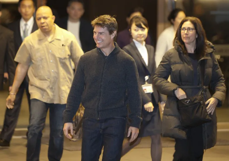 Tom Cruise at an airport on April 5, 2013 in Taipei, Taiwan. (Ashley Pon/Getty Images)