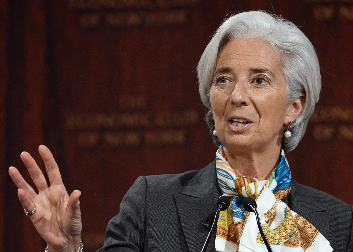 IMF Managing Director Christine Lagarde speaks on Global Policy Actions to get Ahead of the Curve in front of the Economic Club of New York, in New York, April 10. (Emmanuel Dunand/AFP/Getty Images)