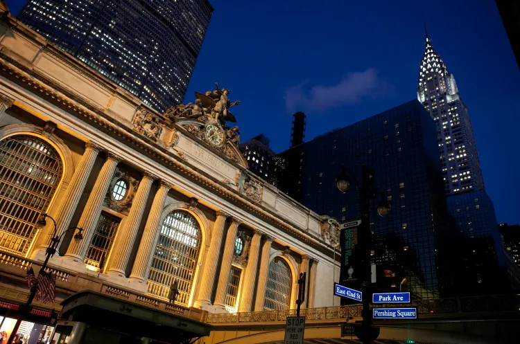 Grand Central and the Chrysler Building (top right) on Jan. 31. (Samira Bouaou/The Epoch Times)