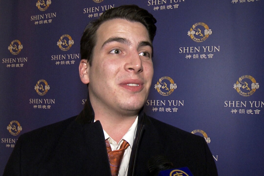 Jeff Lapes after seeing Shen Yun Performing Arts at David H. Koch Theater at Lincoln Center, in New York, on April 24. (Courtesy of NTD Television)
