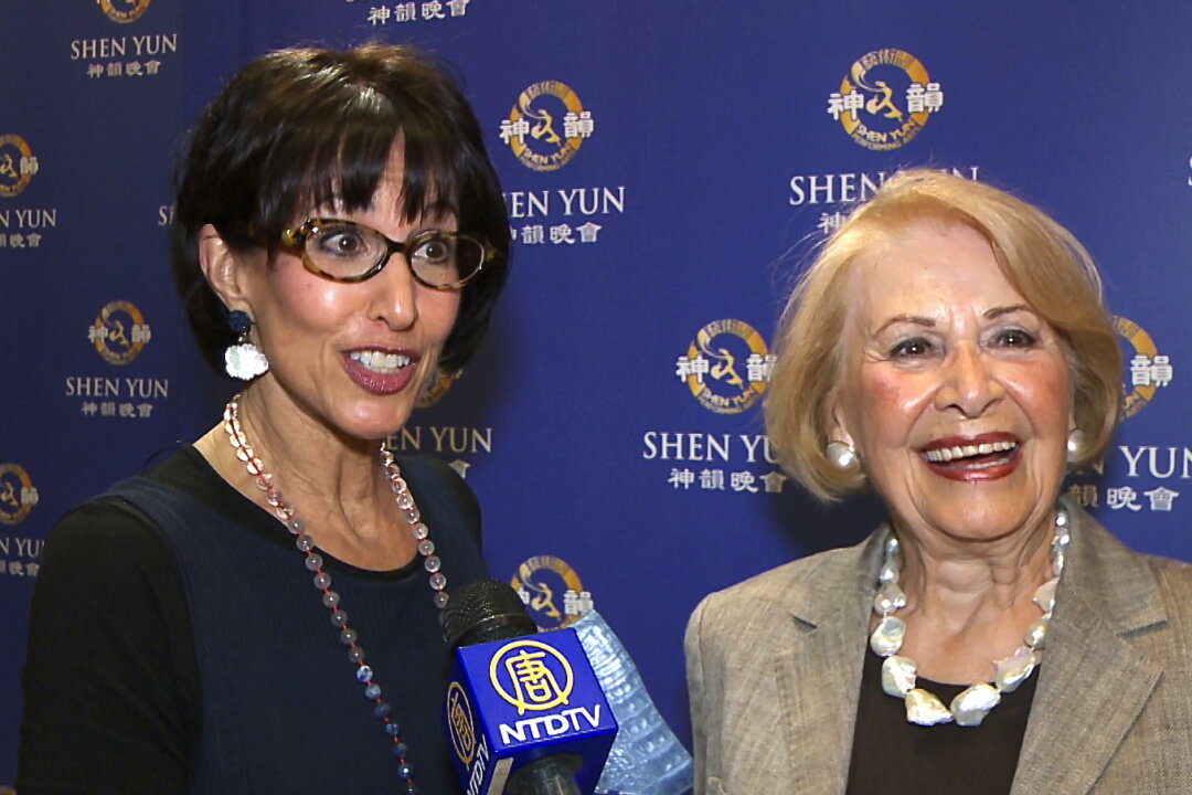 Susan Levine (L) and her mother Ann Bruno enjoyed Shen Yun Performing Arts at Lincoln Center on April 24. (Courtesy of NTD Television)