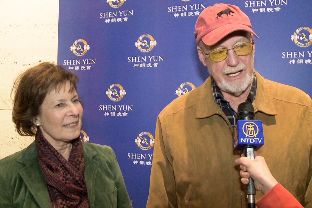 Penny Kachurin and Chuck Stentiford at Shen Yun Performing Arts at Lincoln Center in New York City on April 28, 2013. (NTD Television)