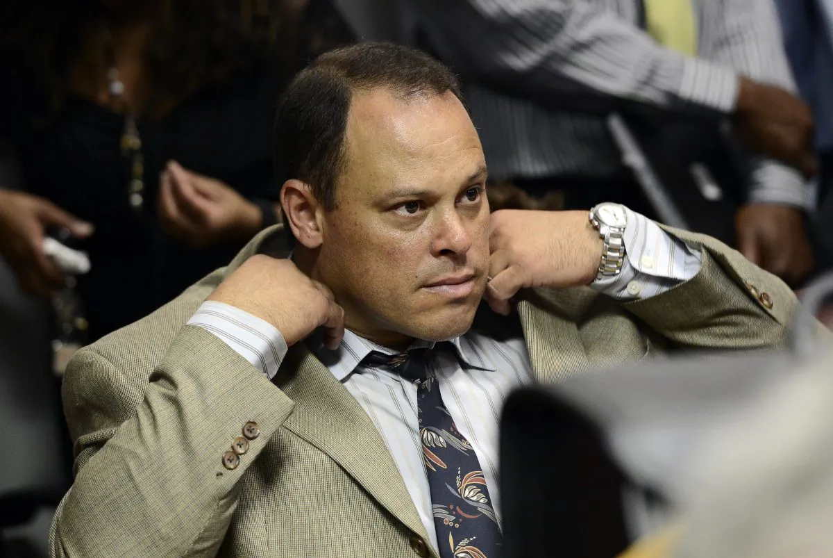 South African investigating officer Hilton Botha attends a Feb. 19, 2013 bail hearing of South African Olympic sprinter Oscar Pistorius at the Magistrate Court in Pretoria. Botha talked to local reporters about the prices media had been offering for photos of Pistorius and the crime scene. (Stephane De Sakutin/AFP/Getty Images)