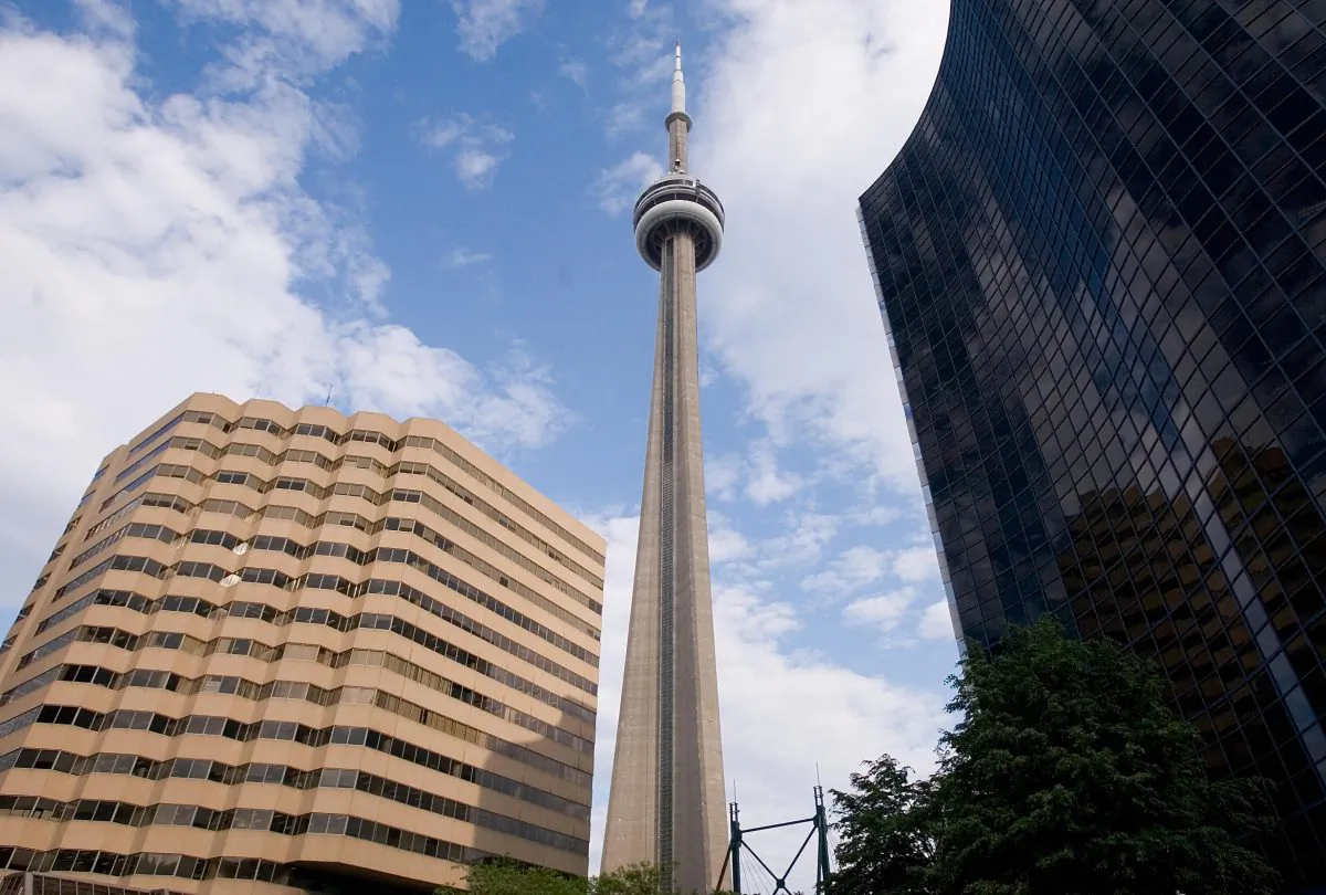 View of the CN Tower.   (GEOFF ROBINS/AFP/Getty Images)