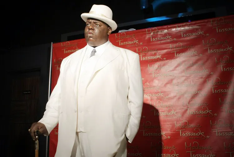 A wax figure of Christopher 'Biggie Smalls' Wallace on display at its debut at Madame Tussauds in Times Square on Oct. 25, 2007 in New York City. (Scott Gries/Getty Images)