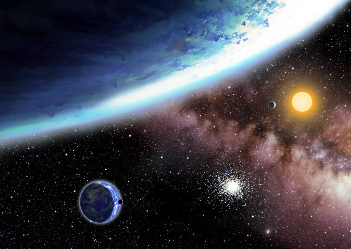 This undated handout artist concept provided by Harvard Smithsonian Center for Astrophysics shows the newly discovered planets named Kepler-62e and -f. (AP Photo/Harvard Smithsonian Center for Astrophysics)