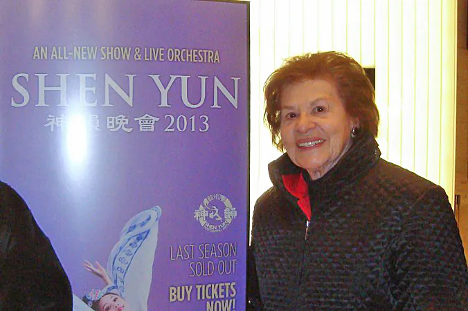 Dianne Flagello at the performance of Shen Yun Performing Arts at New York’s Lincoln Center on April 21, 2013. (The Epoch Times)