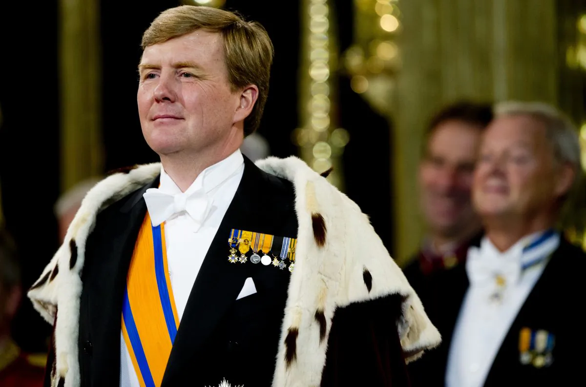King Willem-Alexander of the Netherlands attends his investiture at the Nieuwe Kerk (New Church) in Amsterdam, April 30, 2013. (Robin Utrecht/AFP/Getty Images)