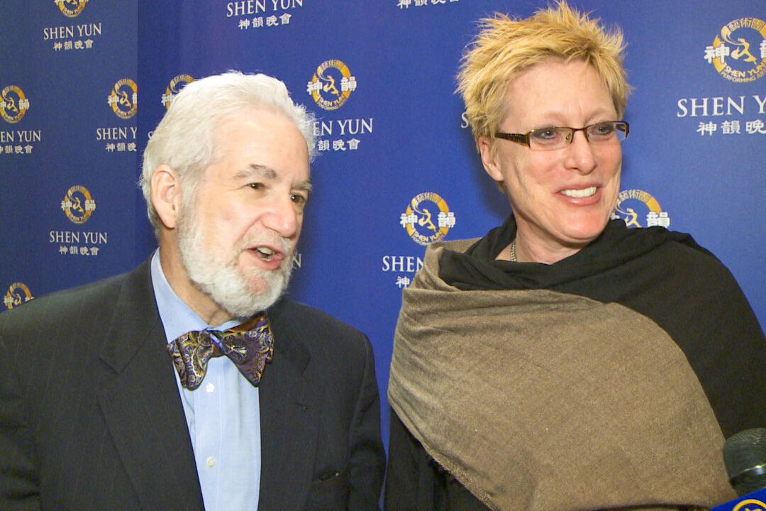 Bob Karpman and Jari Poulin at the Shen Yun Performing Arts at Lincoln Center on April 27, 2013 in New York City. (NTD Television)