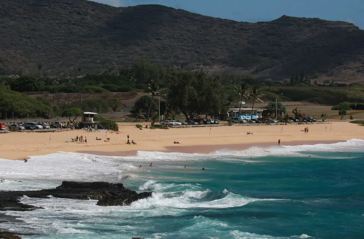 In this file photo, water rushes to the shore at Sandy Beach Park in Honolulu, Hawaii. (Justin Sullivan/Getty Images)
