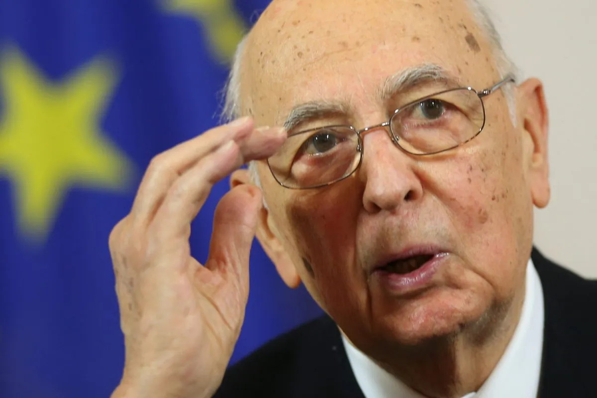 Italian President Giorgio Napolitano speaks to the media following talks with German President Joachim Gauck at Schloss Bellevue palace on Feb. 28, 2013 in Berlin, Germany. (Sean Gallup/Getty Images)