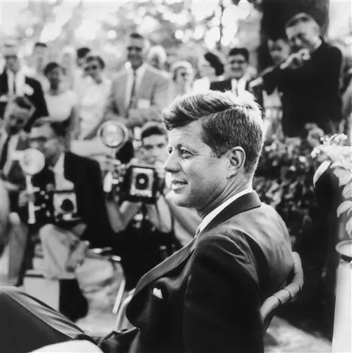 John F. Kennedy at a news conference in Omaha, Neb. in 1959. The Newseum in Washington, a museum devoted to journalism and the First Amendment, is marking the 50th anniversary of the assassination with a yearlong commemoration including two new exhibitions and a new film about Kennedy. (AP Photo/Newseum, estate of Jacques Lowe)