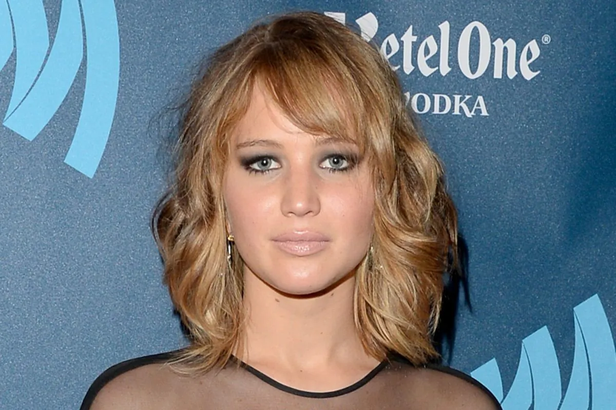 Jennifer Lawrence haircut: Actress Jennifer Lawrence attends the 24th Annual GLAAD Media Awards sporting a new bob at JW Marriott Los Angeles at L.A. LIVE in Los Angeles, Calif., on April 20, 2013.  (Jason Merritt/Getty Images for GLAAD) 