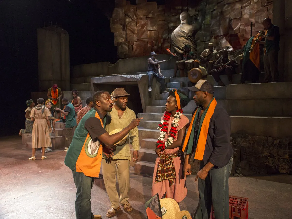 The cast of “Julius Caesar” at Brooklyn Academy of Music. (Richard Termine)