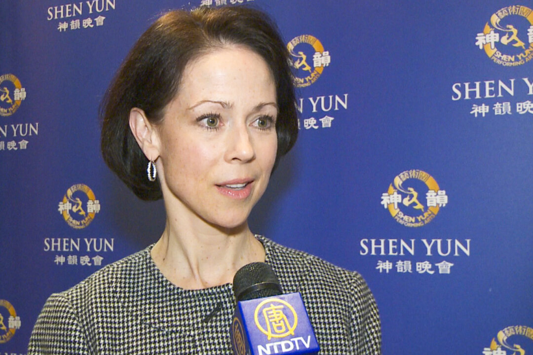 Kat Cirrinicione, a dancer and fitness teacher, at Shen Yun Performing Arts at Lincoln Center's David H. Koch Theater on April 26, 2013. (NTD Television)