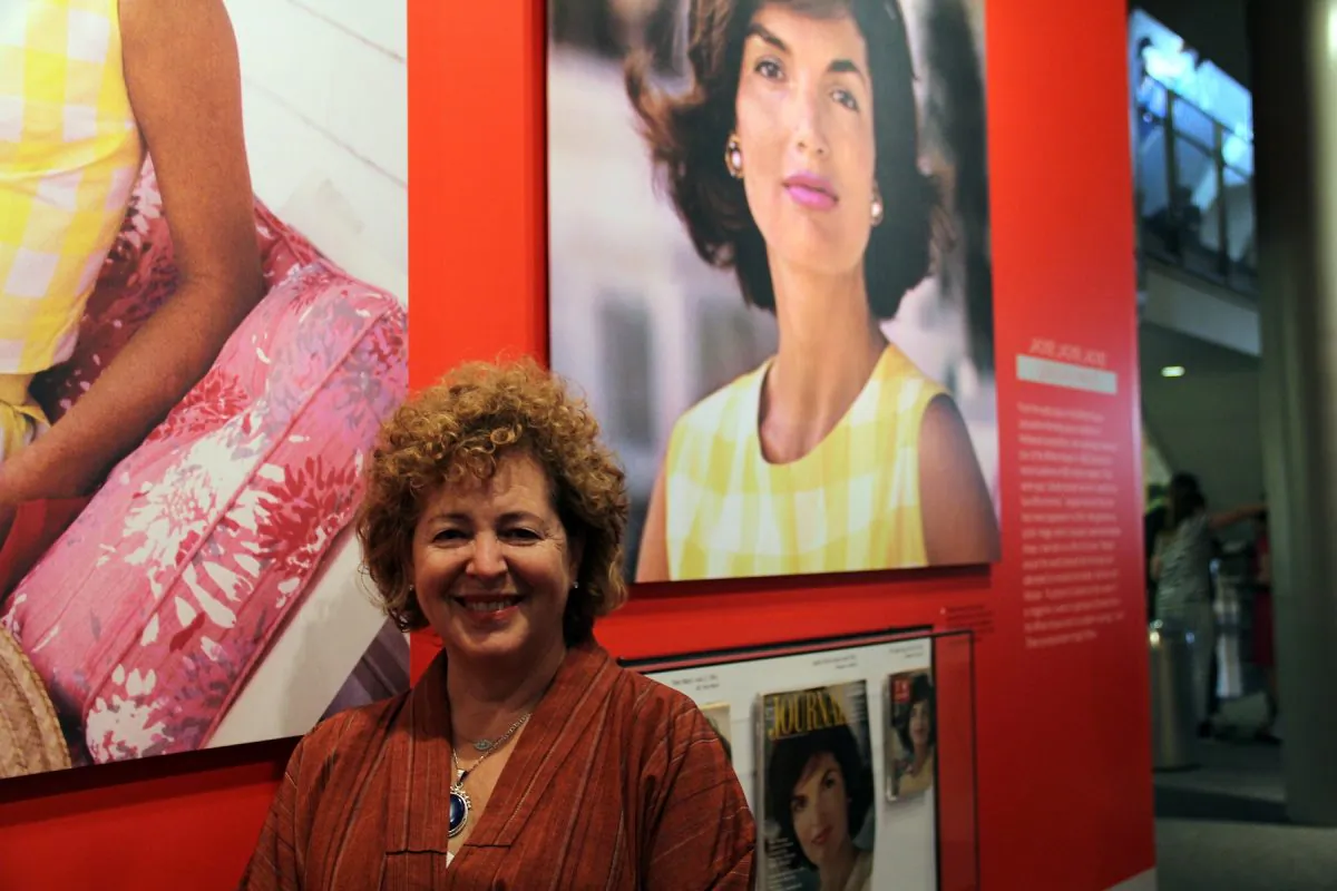 Penny Bergman at Creating Camelot an exhibition of intimate images of President John F. Kennedy and his family, which opened at the Newseum in Washington, D.C., April 12, 2013. (Shar Adams)