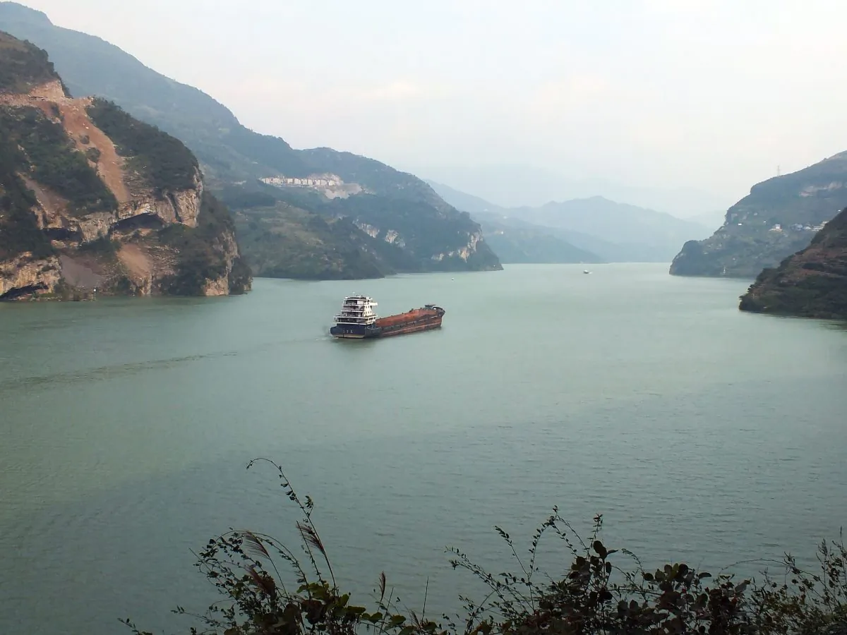 The Three Gorges reservoir area in Yichang, central China's Hubei Province on Oct. 30, 2012.  (STR/AFP/Getty Images)