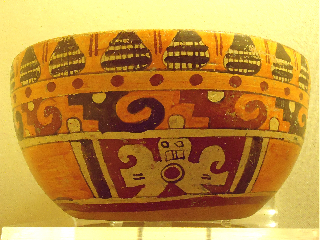  Pre-Columbian ceramic bowl on display at the Cholula Archaeological Museum in a suburb of Puebla. (Susan James) 