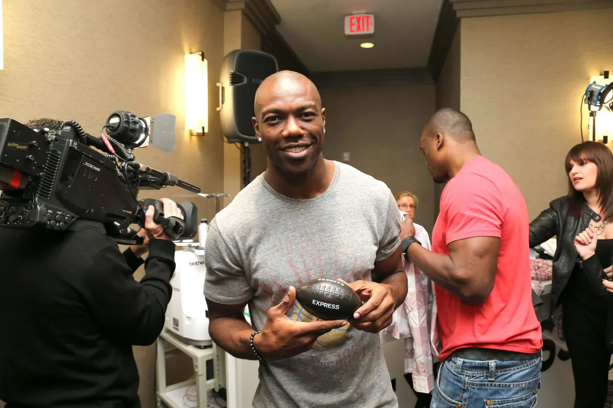 A file photo of Terrell Owens attening EXPRESS 1MX Ultimate Shirt Shop & 'Welcome to New Orleans' Happy Hour at Hyatt French Quarter Hotel on Jan. 31, 2013, in New Orleans, Louisiana. (Neilson Barnard/Getty Images for EXPRESS)