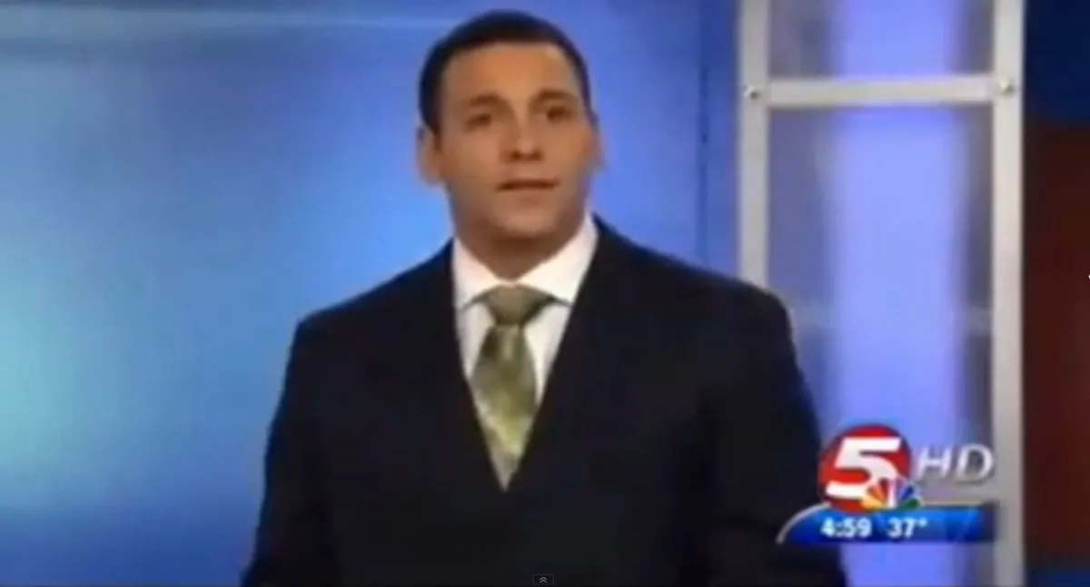 A. J. Clemente, the new news anchor who was fired. (Screenshot/NBC)