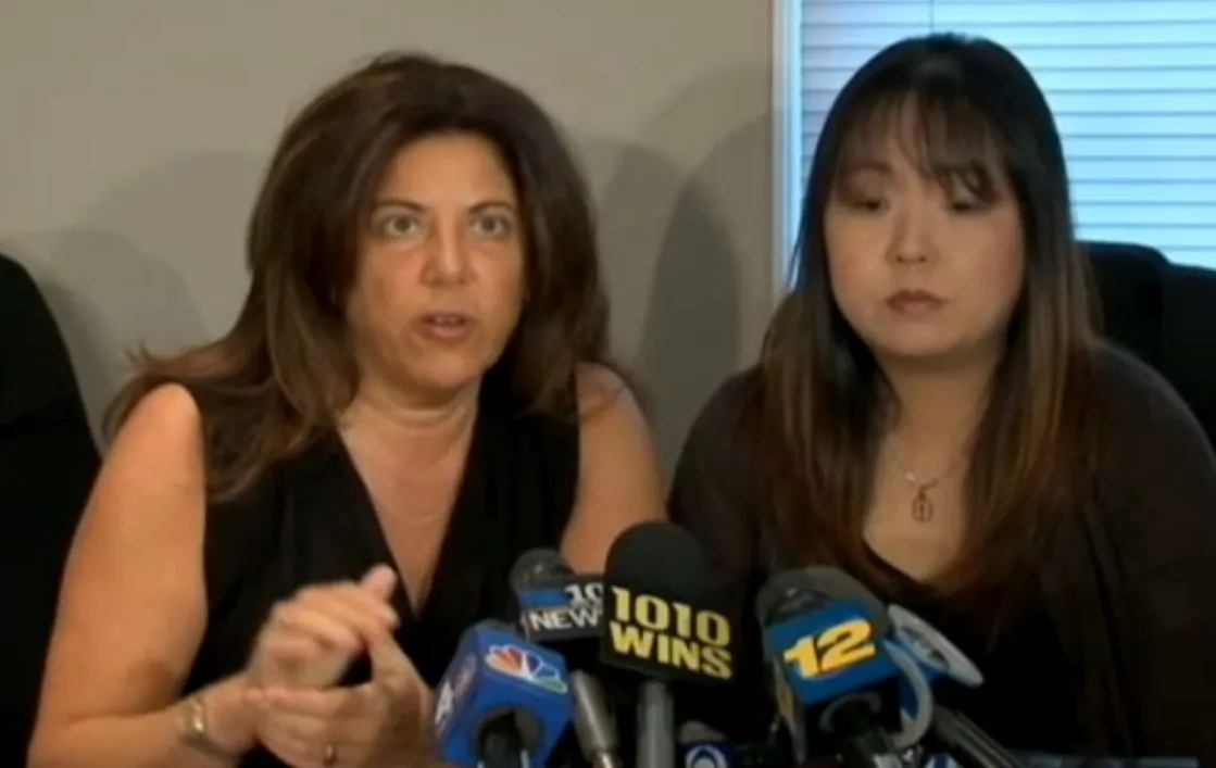 An ABC video screenshot shows Hyun Lee (R) and her lawyer, Susan Lask (L).