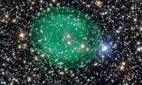 Planetary Nebula Resembles Glowing Green Micro-organism