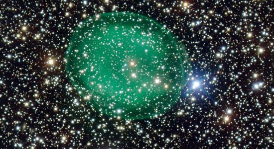 Planetary Nebula Resembles Glowing Green Micro-organism