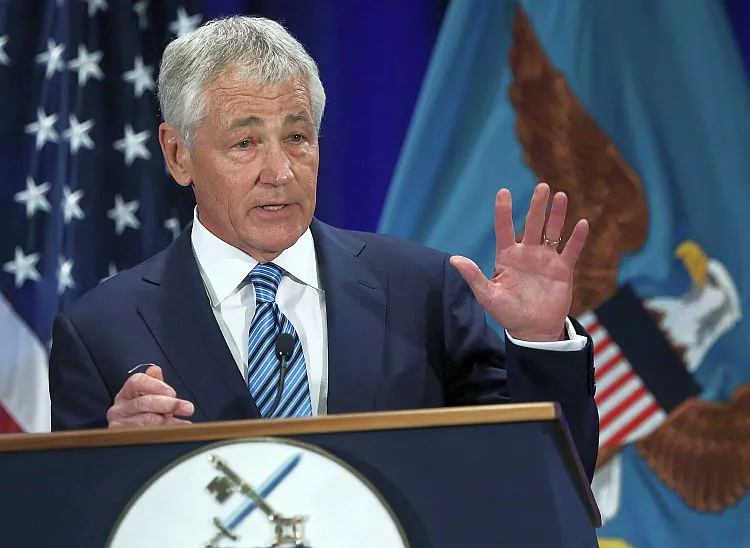 Secretary of Defense Chuck Hagel at the National Defense University in Washington on April 3, 2013. ( Alex Wong/Getty Images)
