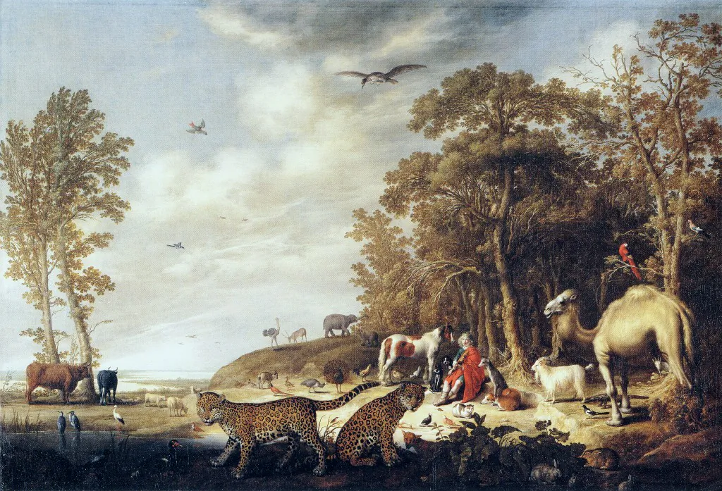 "Orpheus with Animals in a Landscape," by Aelbert Cuyp (1620–1691), oil on canvas circa 1640, 5 feet, 5 and 3/4 inches by 3 feet, 8 and 1/2 inches. (Courtesy of Michael Talibard)