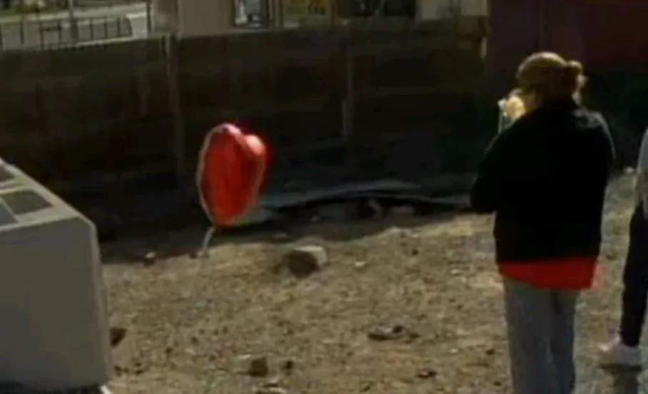 Teen dies playing chicken: A memorial was set up for 15-year-old Austin Price. (Screenshot via NBC Bay Area)