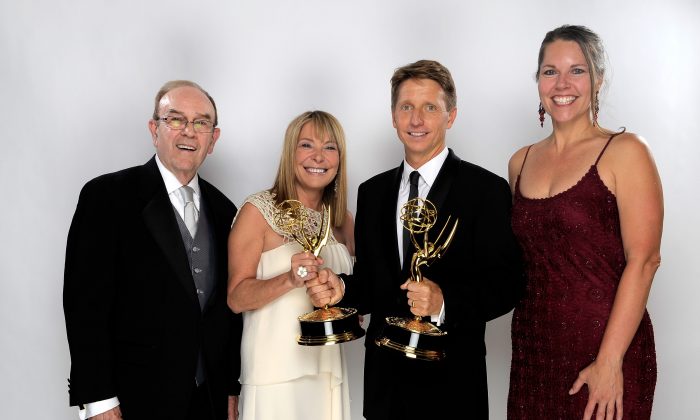 Executive Producers Ron Weaver, Rhonda Friedman, Bradley Bell and Cynthia J. Popp pose for a portrait with Outstanding Drama Series Award at the 37th Annual Daytime Entertainment Emmy Awards held at the Las Vegas Hilton on June 27, 2010 in Las Vegas, Nevada. (Photo by Charley Gallay/Getty Images for ATI)