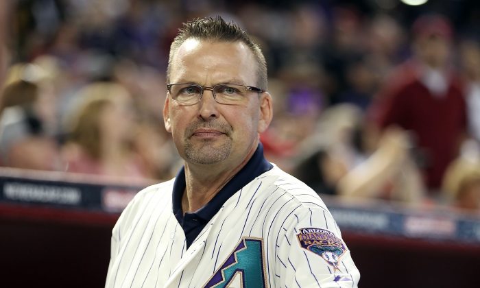 Mark Grace , former member of the 2001 Arizona Diamondbacks World Series team before the Major League Baseball game against the San Diego Padres at Chase Field on September 10, 2011 in Phoenix, Arizona. (Christian Petersen/Getty Images)