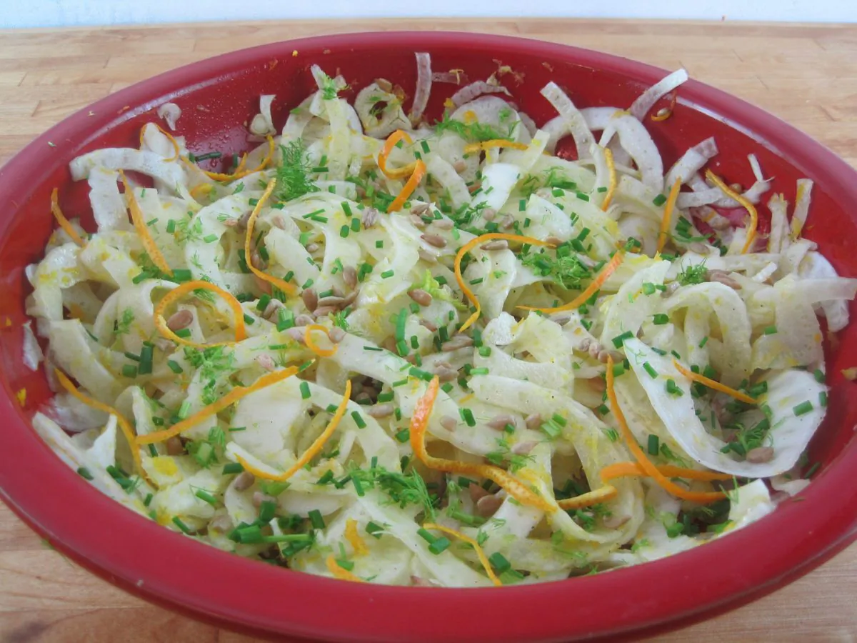 Fennel salad with a touch of refreshing lemon and orange flavours. (Maria Makyiku/The Epoch Times)